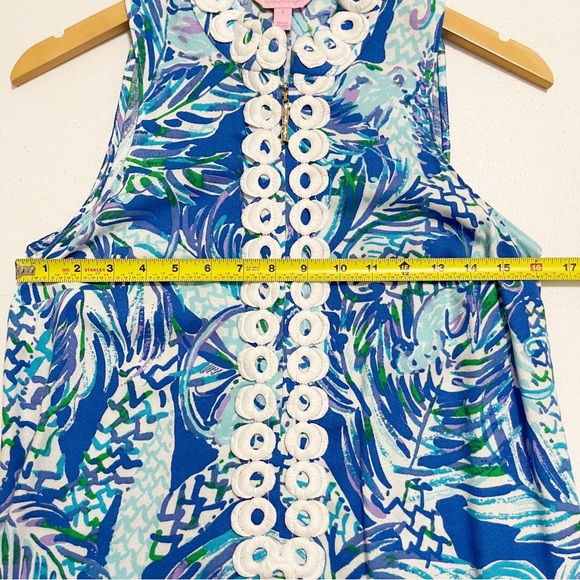 Lilly Pulitzer Jane Shift Dress Blue Resort Canopy Chaos Size 2 - Picture 8 of 13